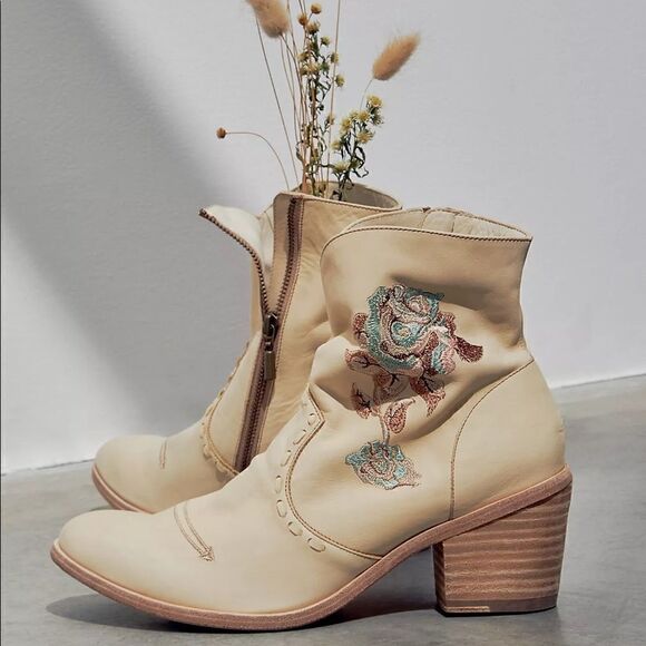 New Marco Delli Evelina Embroidered Ankle Boots - Picture 1 of 9